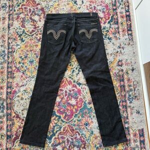 7 For All Mankind Dark Wash Slim Jeans Designer Denim